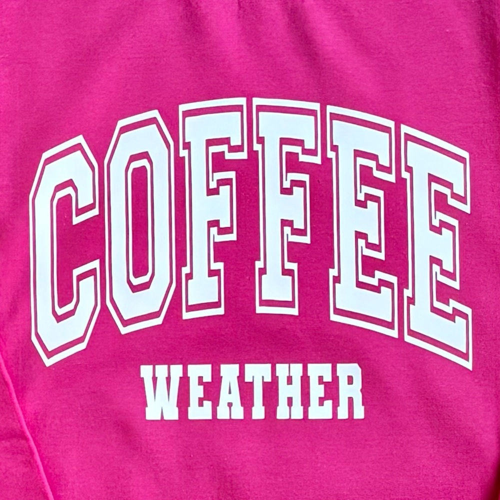 Premium Heavy Blend Coffee Weather Heliconia Sweatshirt w/ Can Cooler Design - Picture 2 of 6